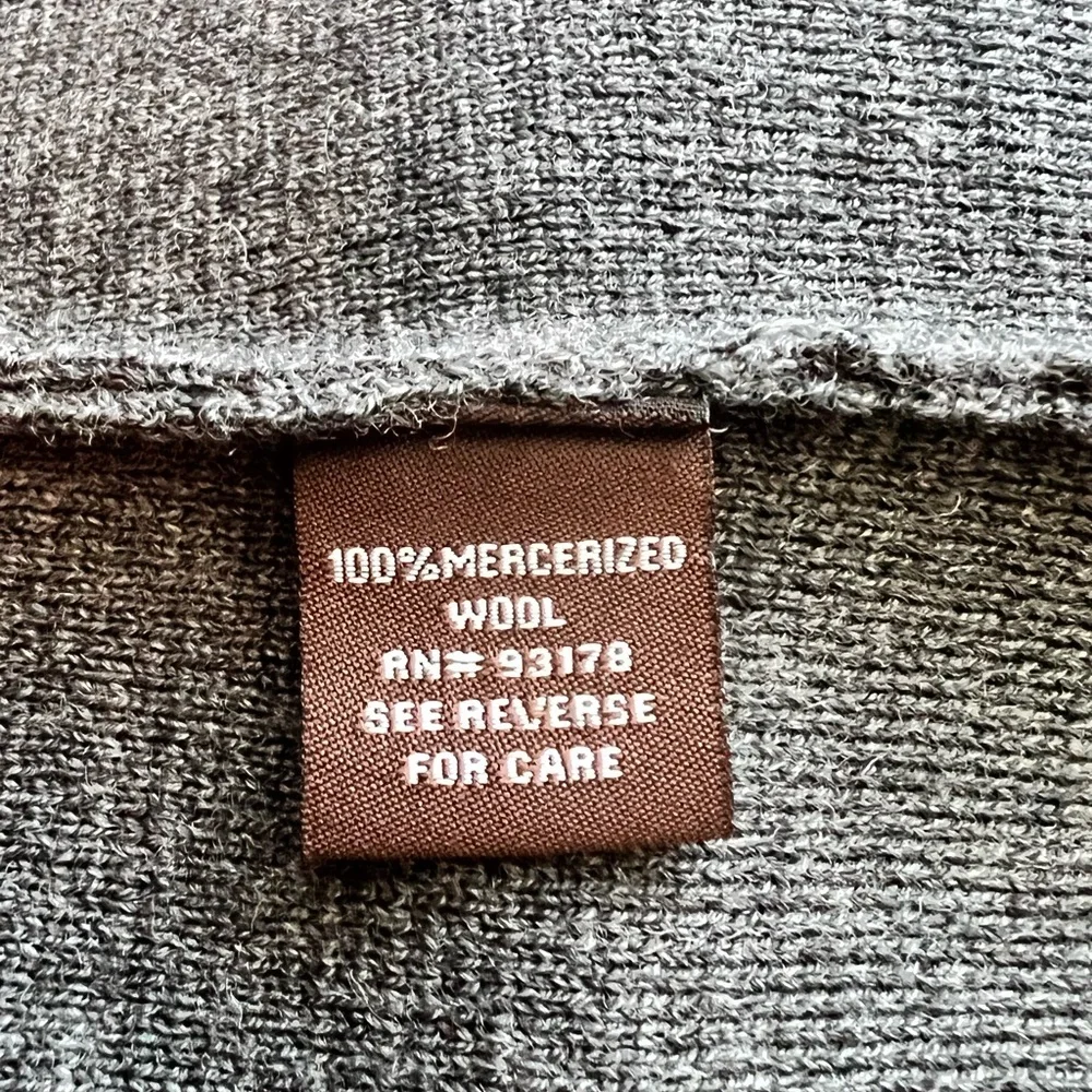 Adrienne Vittadini Carbon Heather Open Front Sweater Luxury Mercerized Wool Sz S - Picture 9 of 13